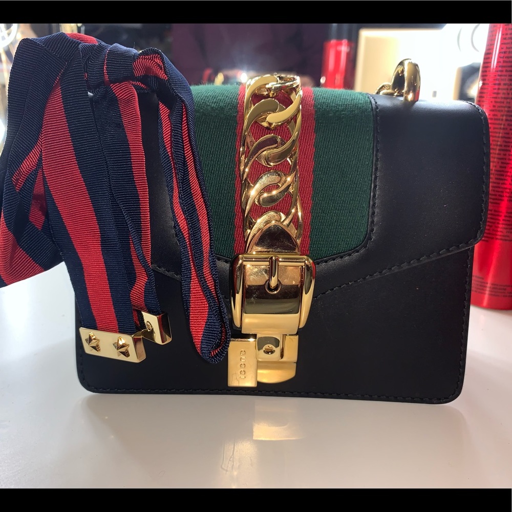 Sylvie Leather mini chain bag